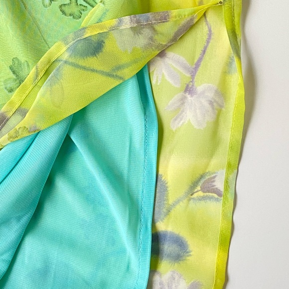 Giorgio Fiorlini Women's Green Floral Print Lace Skirt - 4 - Pre-owned - Picture 6 of 7